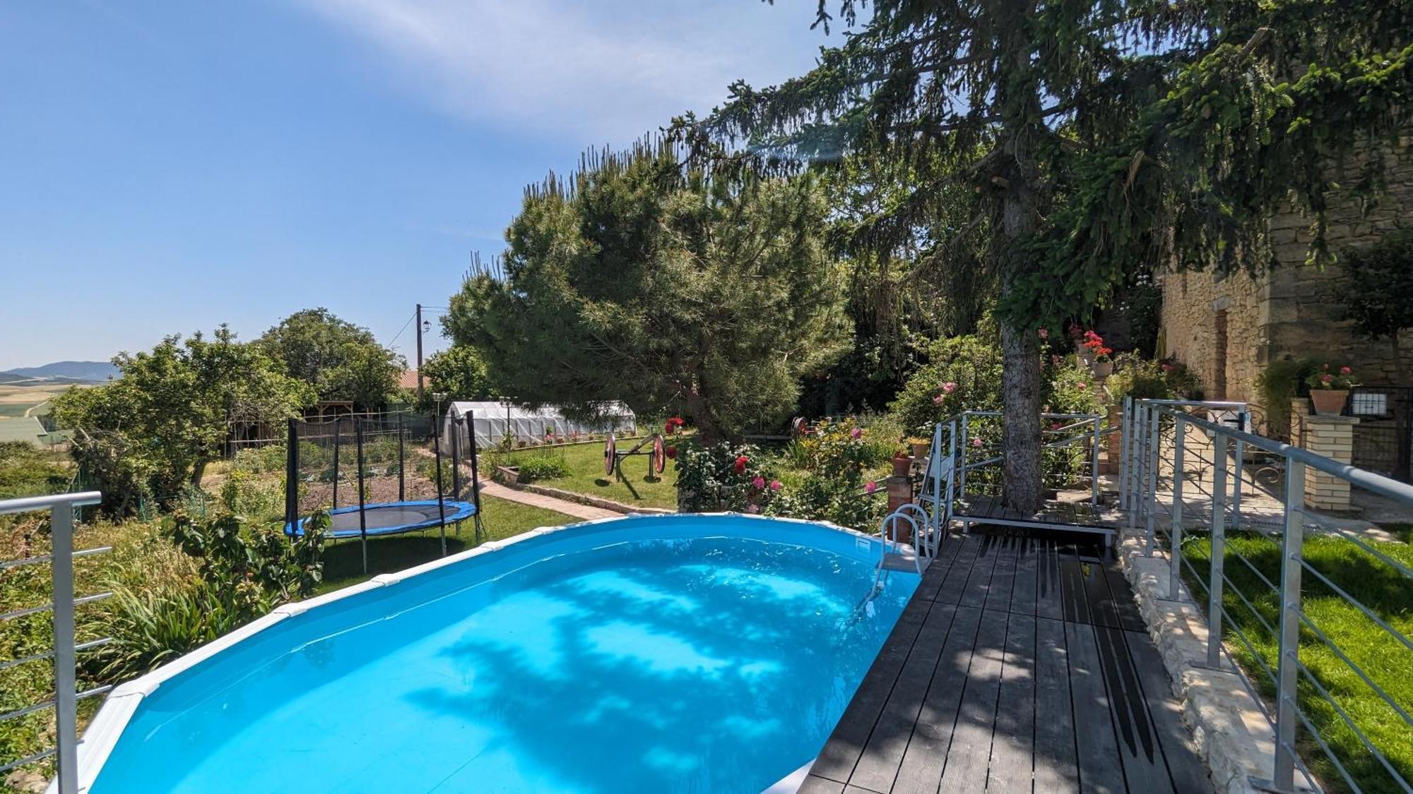 Casa Albaitar Con Piscina Y Sala De Juegos Azcona Exteriör bild